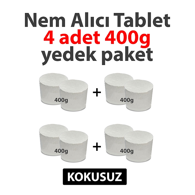 NemKap 400 g Nem Alıcı Yedek Tablet Kokusuz- 4'lü