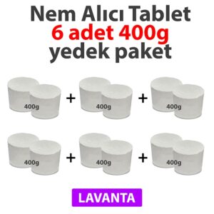NemKap 400 g Nem Alıcı Tablet Yedek Lavanta Kokulu - 6 adet