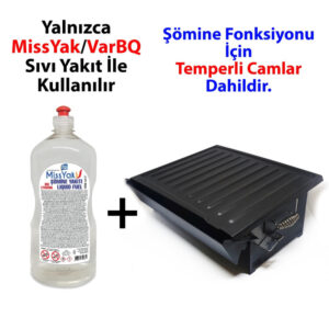 VarBQ Grill & Şömine + 1 adet 1 litre VarBQ Sıvısı