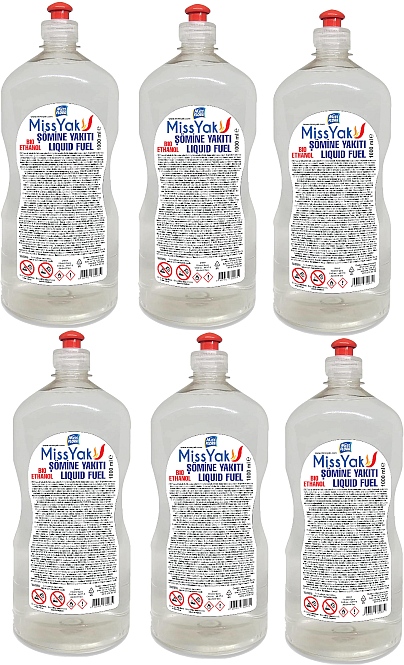 MissYak Ocak BioEtanol Sıvısı 1Litre x 6 adet